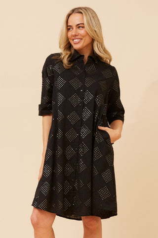 Celine Embossed Cotton Dress