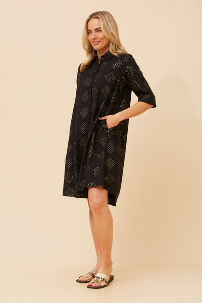 Celine Embossed Cotton Dress
