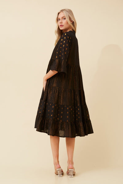 Christa Embossed Cotton Dress