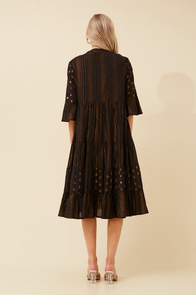 Christa Embossed Cotton Dress