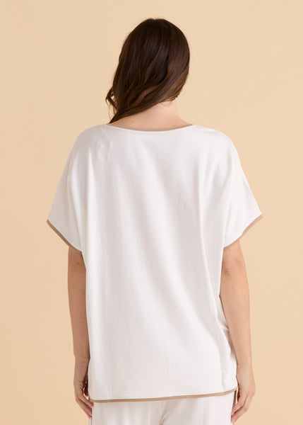 Clara Tee White Beige
