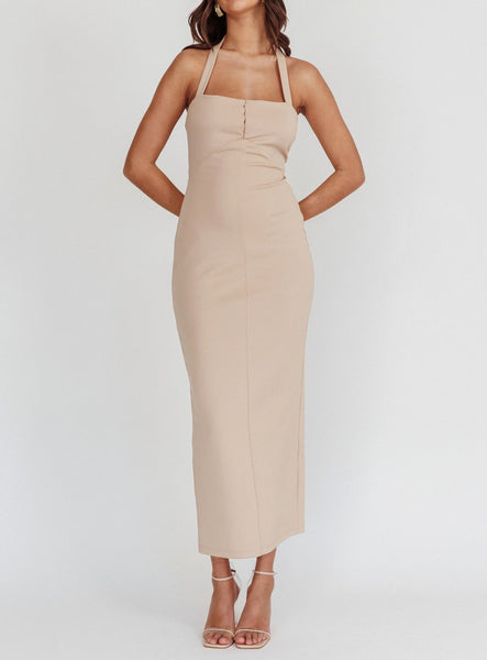 Paris Stretch Dress Ecru - Cavorte 