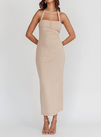 Paris Stretch Dress Ecru - Cavorte 