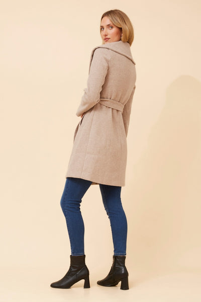 Phoebe Wrap Coat Oatmeal