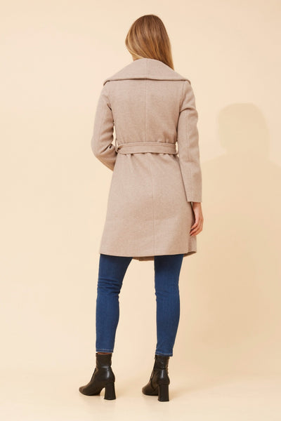 Phoebe Wrap Coat Oatmeal