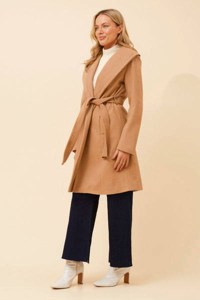 Phoebe Wrap Coat Camel