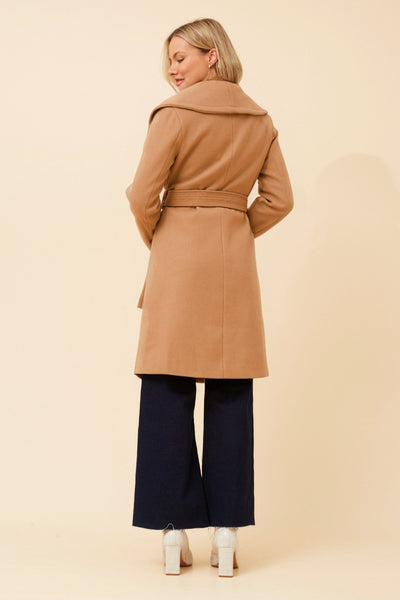 Phoebe Wrap Coat Camel