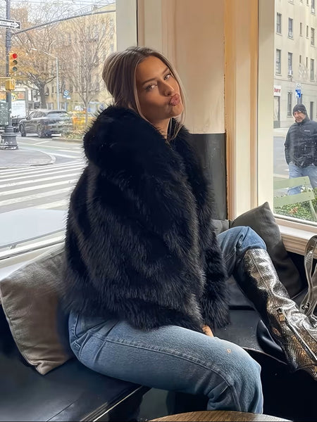 Carter Faux Fur Jacket Black