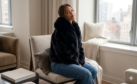 Carter Faux Fur Jacket Black