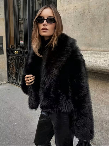 Carter Faux Fur Jacket Black