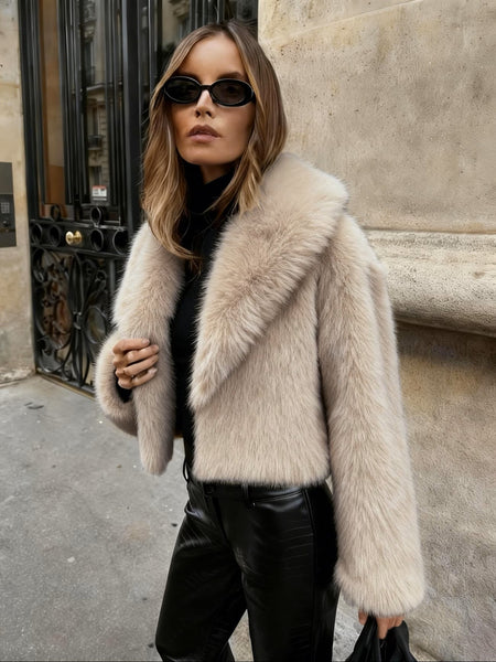 Carter Faux Fur Jacket Champagne