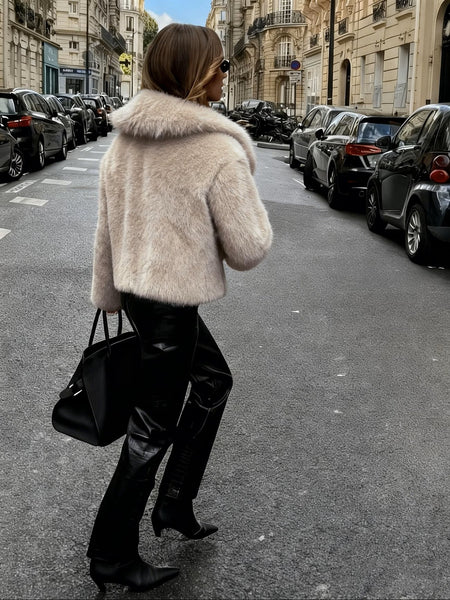 Carter Faux Fur Jacket Champagne