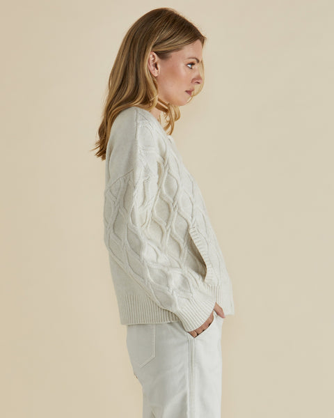 Celene Knit Cardigan Cream
