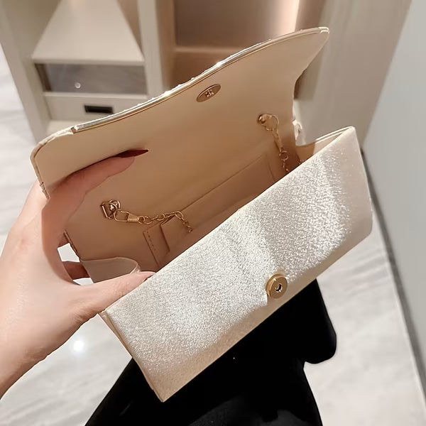 Champagne Pleat Clutch