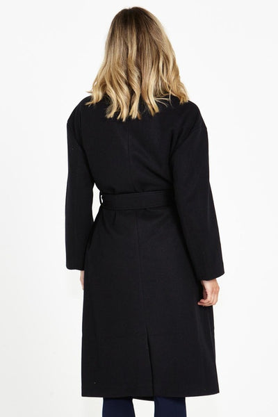 Christina Wrap Coat Black