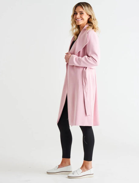 Christina Wrap Coat Petal