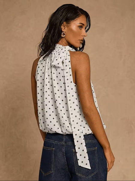 Claudette Lined Top White