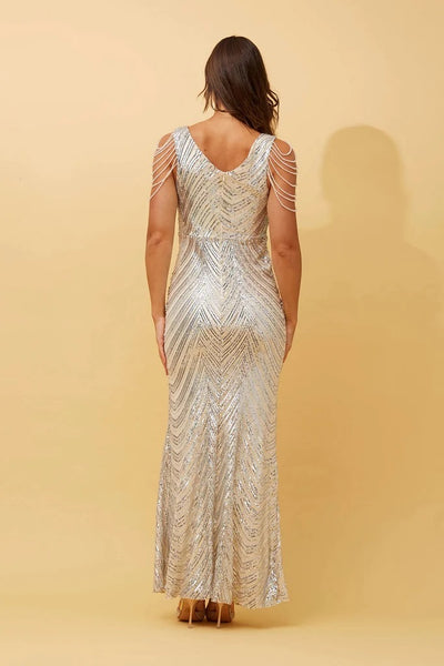 Cleo Embellished Gown Champagne