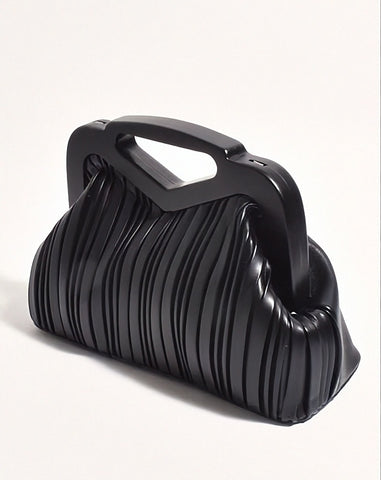 Clutch Pleated Black