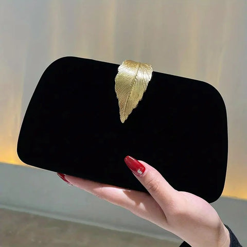 Clutch Leaf Detail Velvet