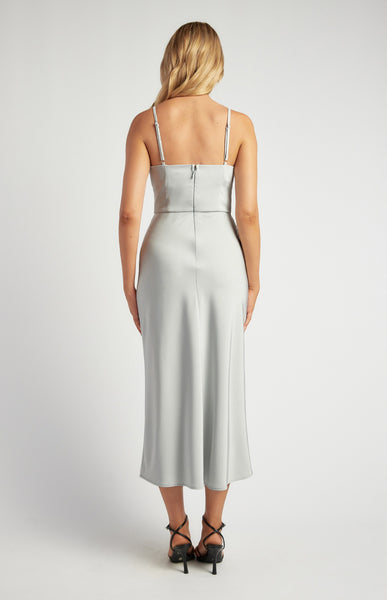 Crystal Satin Cocktail Dress