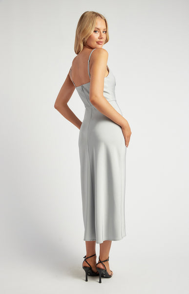 Crystal Satin Cocktail Dress