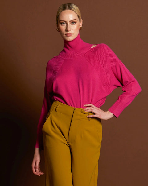 Cut Out Knit Magenta