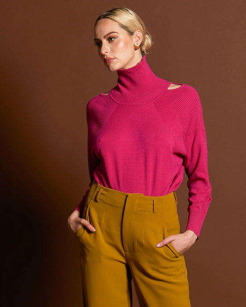 Cut Out Knit Magenta