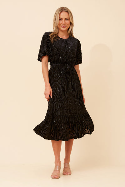 Eloise Midi Dress Black