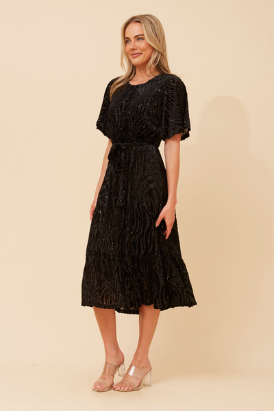 Eloise Midi Dress Black