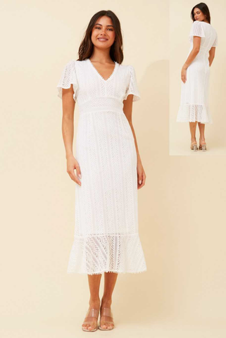 Yasmine Lace Dress White