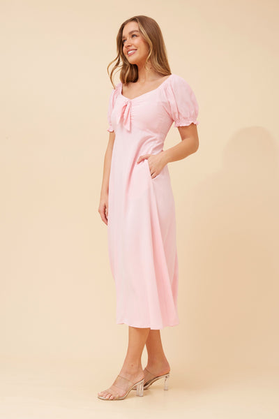 Sophia Midi Dress Powder Pink