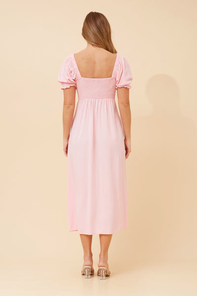 Sophia Midi Dress Powder Pink