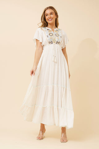 Gretta Embroidered Boho Dress
