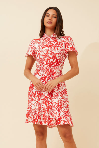 Fiona Dress Red Print