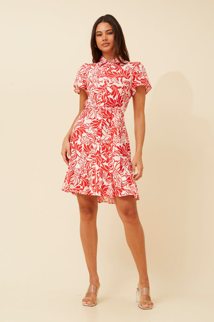 Fiona Dress Red Print