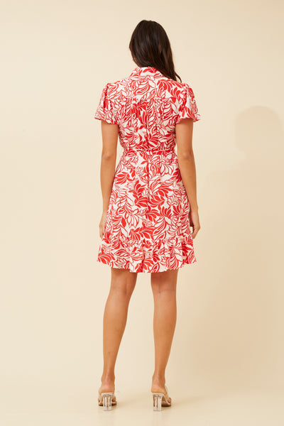 Fiona Dress Red Print