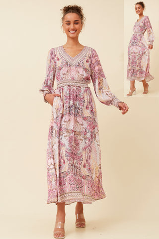 Malta Crystal Embossed Dress