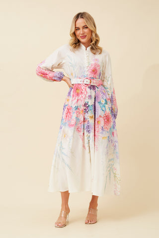 Aliyah Placement Print Dress