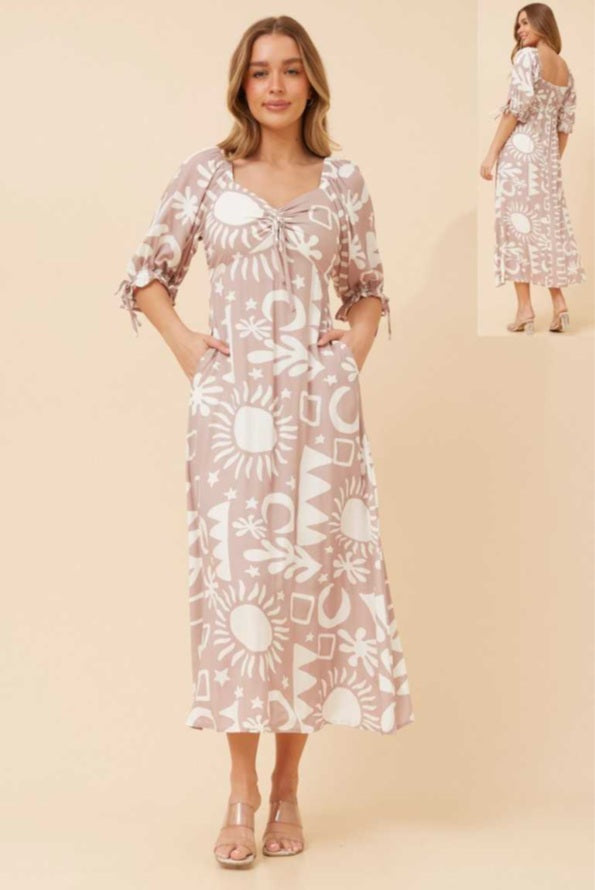 Natasha Nougat Dress