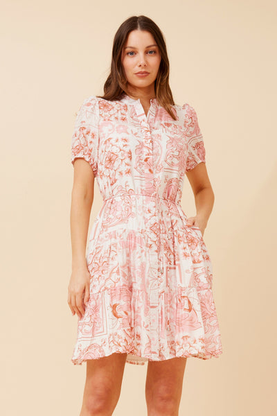 Monique Paisley Print Mini Dress