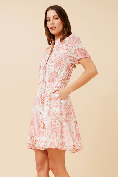 Monique Paisley Print Mini Dress