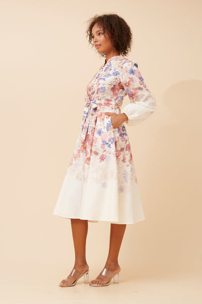 Zoey Placement Print Dress - Cavorte 
