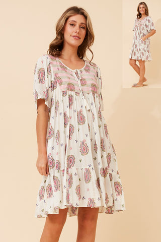 Deidre Paisley Print Boho Dress