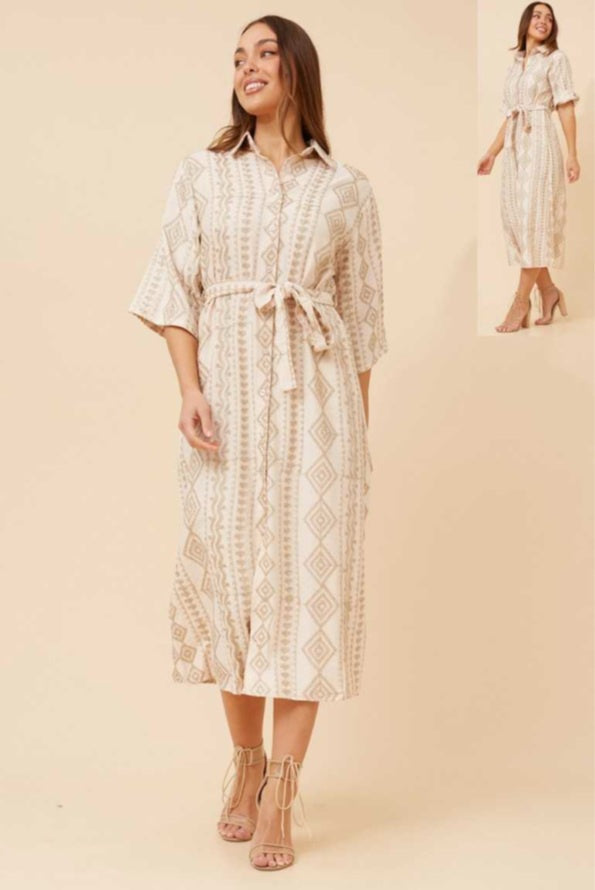 Monica Print Shirt Dress
