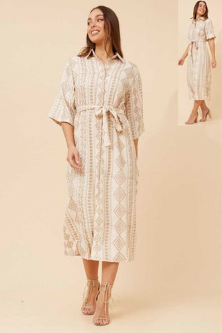 Monica Print Shirt Dress