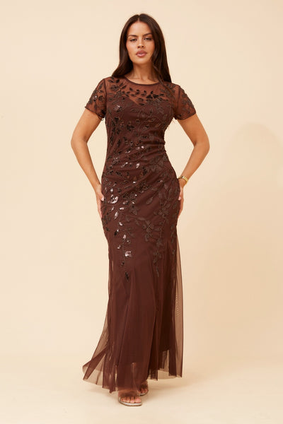 Taylor Embossed Formal Dress