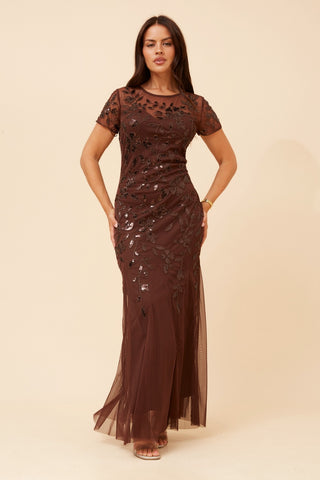 Taylor Embossed Formal Dress
