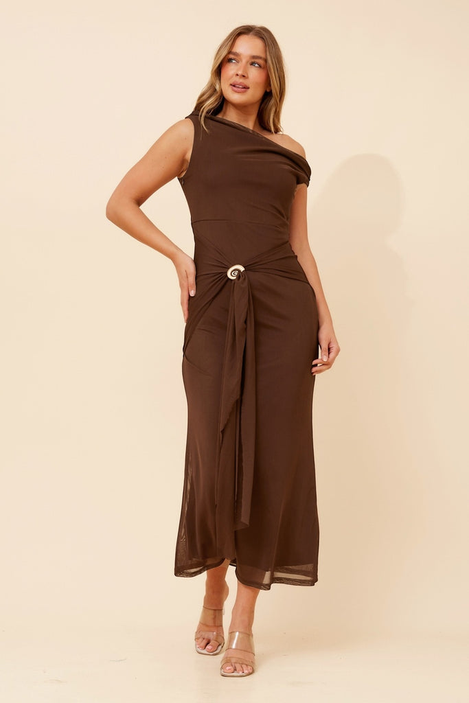 Zoe Mesh Midi Dress