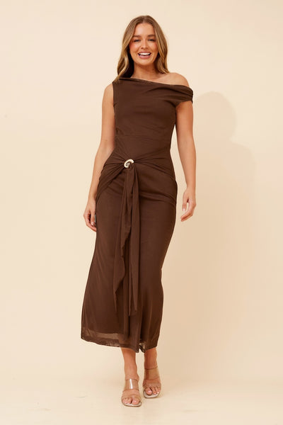 Zoe Mesh Midi Dress